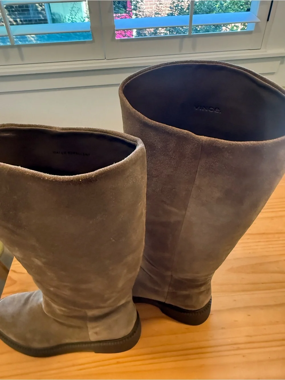 Vince Taupe Suede Over-the-Knee Boots
